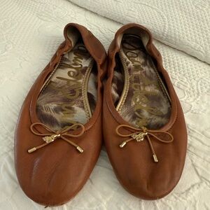 Sam Edelman Women's Tan Leather Flats